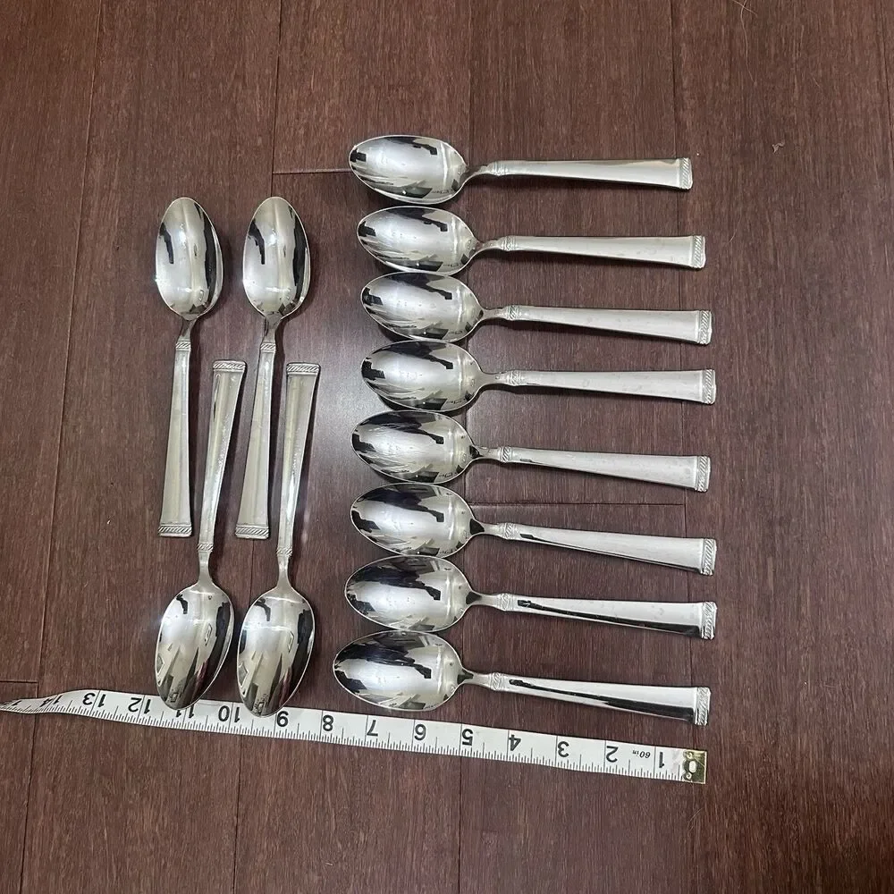 Lot of 51 Pcs. MIKASA Rope Flatware Spoons Forks Knives Stainless Rope Bands